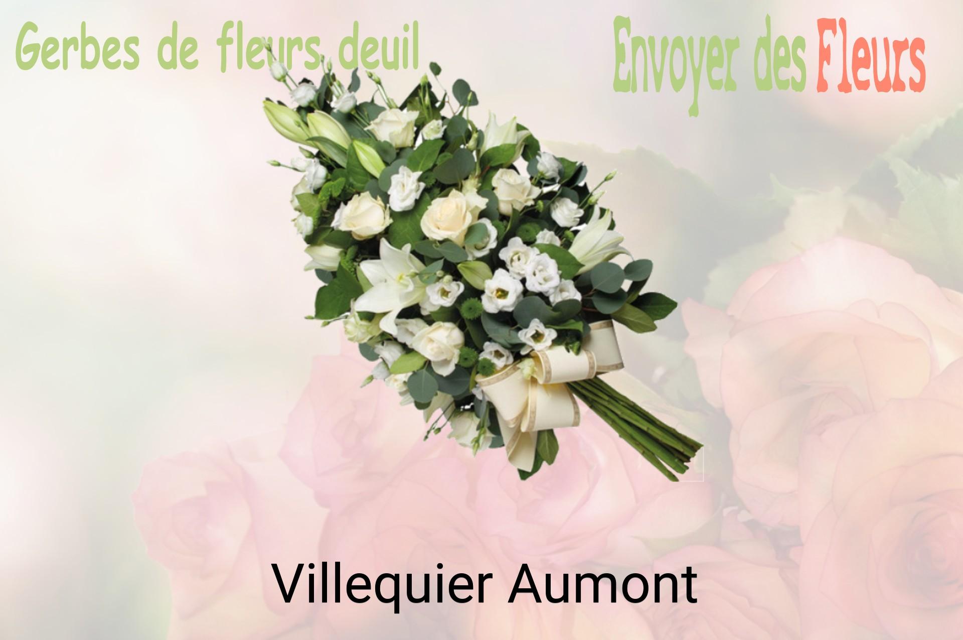 Gerbe de fleurs de deuil livrée à Villequier-Aumont